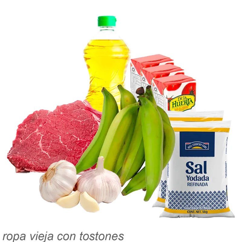 Combo Ropa Vieja con Tostones - Imagen 1